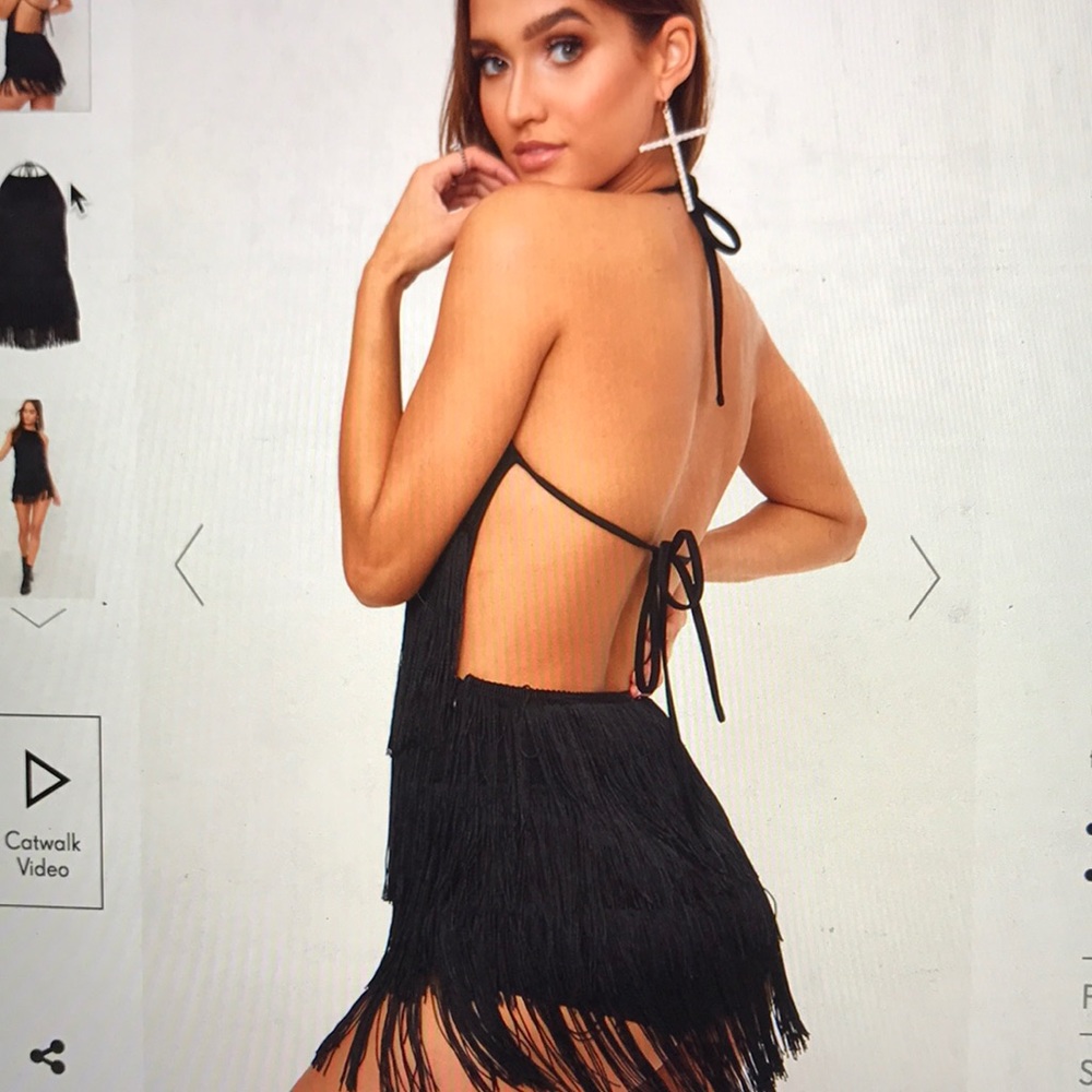 Kristine Black Tassel Romper/Playsuit. NEW!!